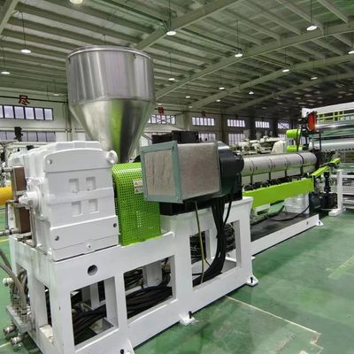 사용 된 플라스틱 시트 추출기 150mm 단일 나사 추출 시트 기계